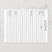 Materia Medica Mutterkraut Pflanzliche Studienkart Postkarte (Rückseite)