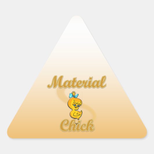 Material Chick Dreieckiger Aufkleber (Vorderseite)
