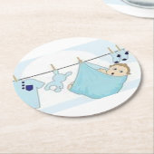 MATERIAL DES BABY-SHOWER/PARTY RUNDER PAPPUNTERSETZER (Angewinkelt)