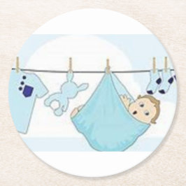 MATERIAL DES BABY-SHOWER/PARTY RUNDER PAPPUNTERSETZER
