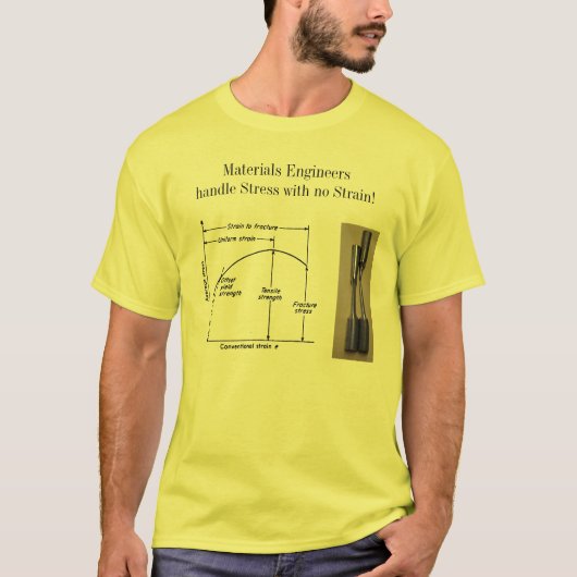 Material-Ingenieurgriff Druck ohne Belastung T-Shirt (Vorderseite)