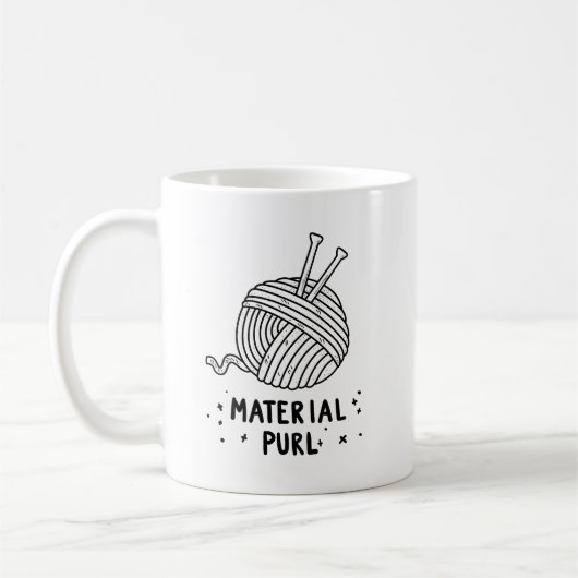 Material Purl Fabulous Knitter Puppe Tasse (Links)