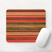 Material Textil Streifen Rot Orange und Grün Mousepad (Mit Mouse)