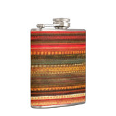 Material Textile Stripes Red Orange and Green Flachmann (Rechts)