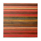 Material Textile Stripes Red Orange and Green Fliese (Vorderseite)