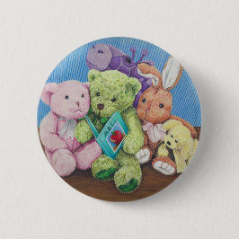 Material-Tierkreis-Zeit-Kunst-Druck Button