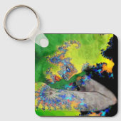 MATERIALIENVIBRATIONEN, grün-gelb, schwarz Schlüsselanhänger (Vorderseite)