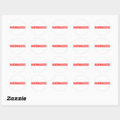 Materialistische Briefmarke Runder Aufkleber (Blatt)
