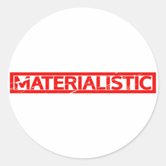 Materialistische Briefmarke Runder Aufkleber (Vorderseite)