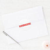 Materialistische Briefmarke Runder Aufkleber (Umschlag)