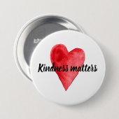 Materie des Roten Herzens Button (Vorne & Hinten)