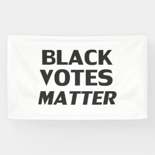 Materie für Schwarze Stimmen - Schwarz-weiß Banner