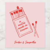 Materie Made in Heaven Pink & Red Wine Label Set Weinetikett (Einzelnes Label)