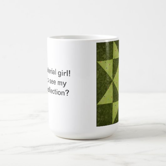 Materiellen Mädchen Quilters Tasse (Mittel)