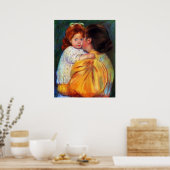 Maternal Kiss 1896 von Mary Stevenson Cassatt Poster (Küche)