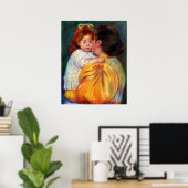 Maternal Kiss 1896 von Mary Stevenson Cassatt Poster (Heimbüro)