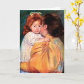 Maternal Kiss | Mary Cassatt Card Karte (Gelbe Blume)
