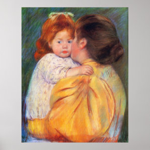 Maternal Kiss, Mary Cassatt Poster