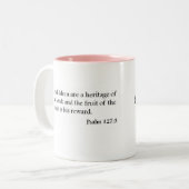 Materni-Tee Mutterschaftsscripture-Tee u. Zweifarbige Tasse (Vorderseite Links)
