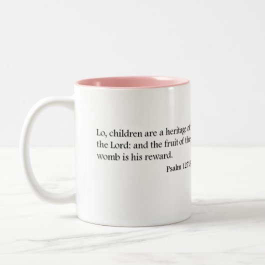 Materni-Tee Mutterschaftsscripture-Tee u. Zweifarbige Tasse (Links)