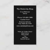 Maternity Shop Moderne Visitenkarten Design Visitenkarte (Rückseite)