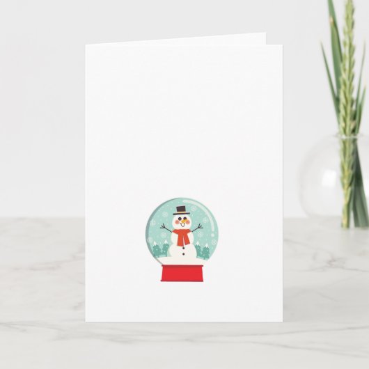 Maternity Snow Globe Snowmen Schwangerschaft Babyd Ankündigung (Vorderseite)