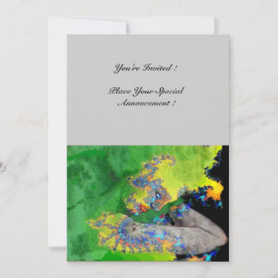 MATERVIBRATIONEN , grün-gelb-grau Einladung