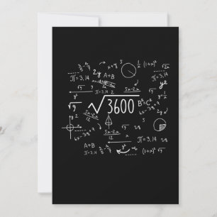 Math 60. Geburtstag Geboren 1960 Science 60 Jahre  Einladung