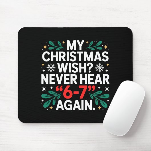 Math 67 Meme Funny Six Seven Christmas Student 6 7 Mousepad (Mit Mouse)