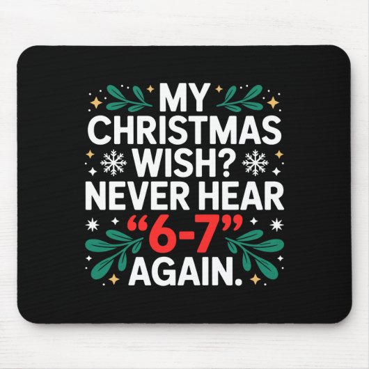 Math 67 Meme Lustig Sechs Sieben Weihnachten Stude Mousepad (Vorne)