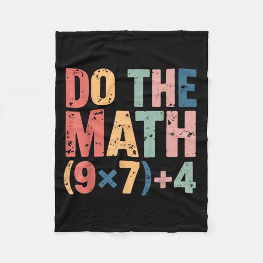 Math 67 Meme Sechs Sieben Illustration Fleecedecke (Vorderseite)