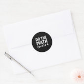 Math 67 Meme Sechs Sieben Runder Aufkleber (Umschlag)