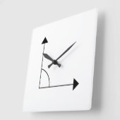 Math 90 Grad rechter Winkel Math Quadratische Wanduhr (Winkel)
