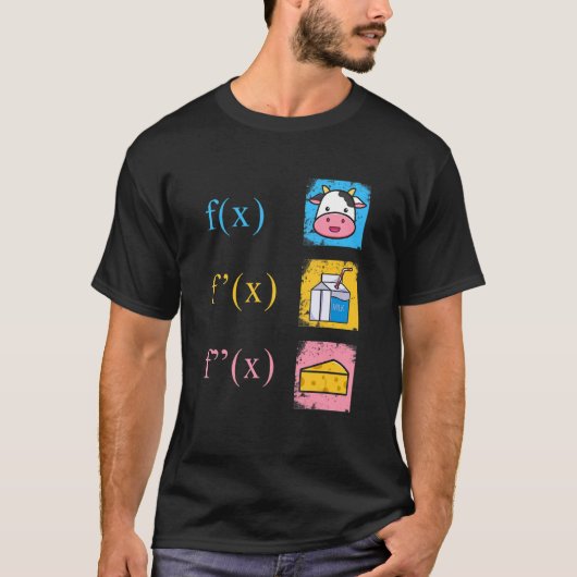 Math-Ableitung Kuhmilchkäse Analyse Mathematik Tea T-Shirt (Vorderseite)