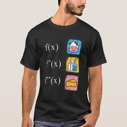 Math-Ableitung Kuhmilchkäse Analyse Mathematik Tea T-Shirt (Vorderseite)