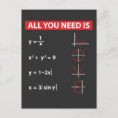 Math Algebra Mathematics Lehrer Geschenkidee Postkarte (Vorderseite)