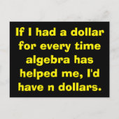 Math Algebra Postkarten (Vorderseite)