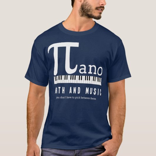 Math and Music Inspired Design T-Shirt (Vorderseite)