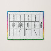 Math Angles Geometry Rainbow Background Puzzle (Horizontal)