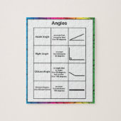Math Angles Geometry Rainbow Background Puzzle (Vertikal)