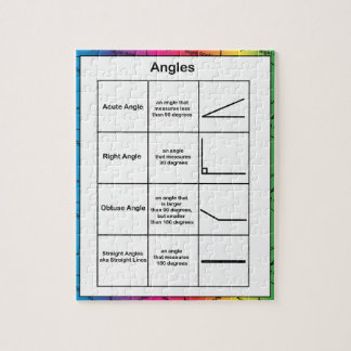 Math Angles Geometry Rainbow Background Puzzle