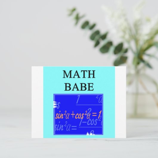MATH BABE POSTKARTE (Stehend Vorderseite)