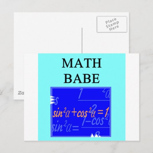 MATH BABE POSTKARTE (Vorne/Hinten)
