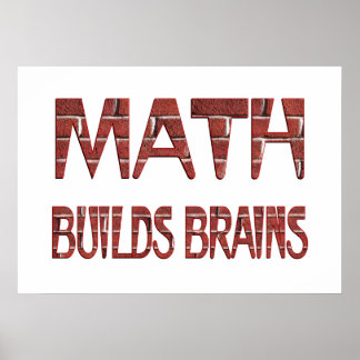 Math baut Gehirne Poster