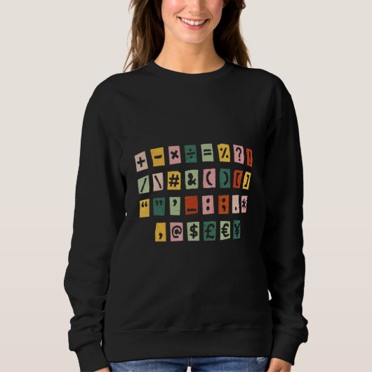 Math-Berechnungssymbole Sweatshirt (Vorderseite)