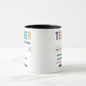 Math Best Teacher Geschenk Tasse (Zentrum)