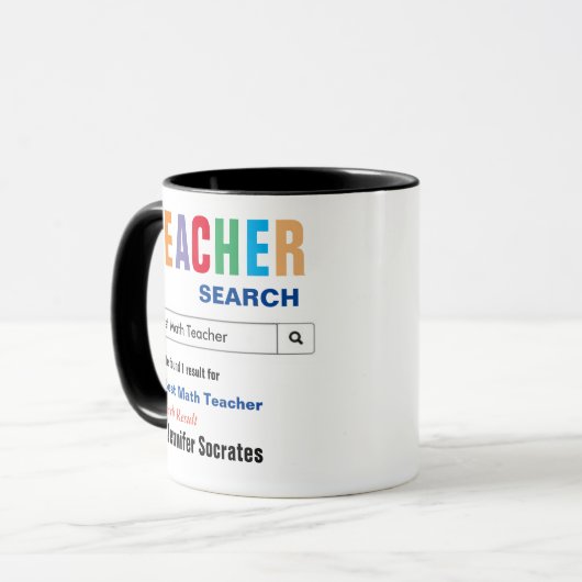 Math Best Teacher Geschenk Tasse (Vorderseite Links)