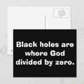 Math Black Hole Postkarten (Vorne/Hinten)