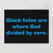 Math Black Hole Postkarten (Vorderseite)