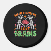 Math Brain Heart Skeleton Hand Zombie Halloween Magnet (Vorne)